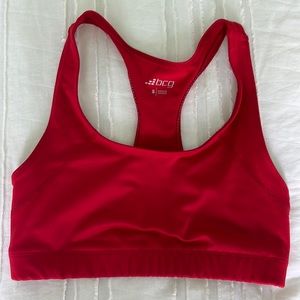 Red sports bra